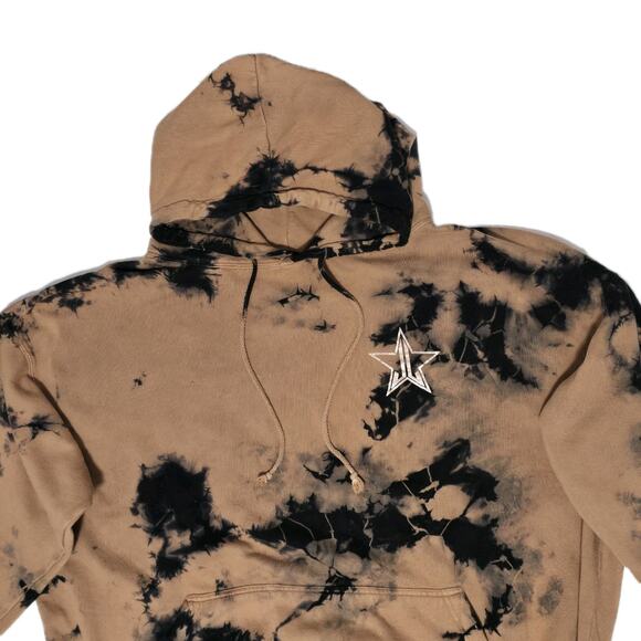 Jeffree Star Cosmetics Hoodie Size Large Tie-Dye Tan Beige Black Sweatshirt 3XL - Picture 6 of 10